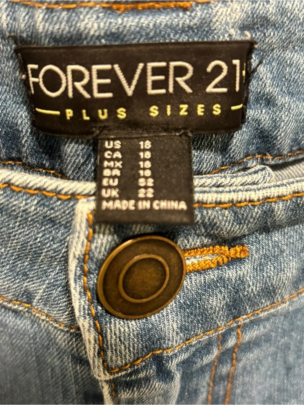Forever 21 Light Blue Distressed Denim Cutoff Shorts